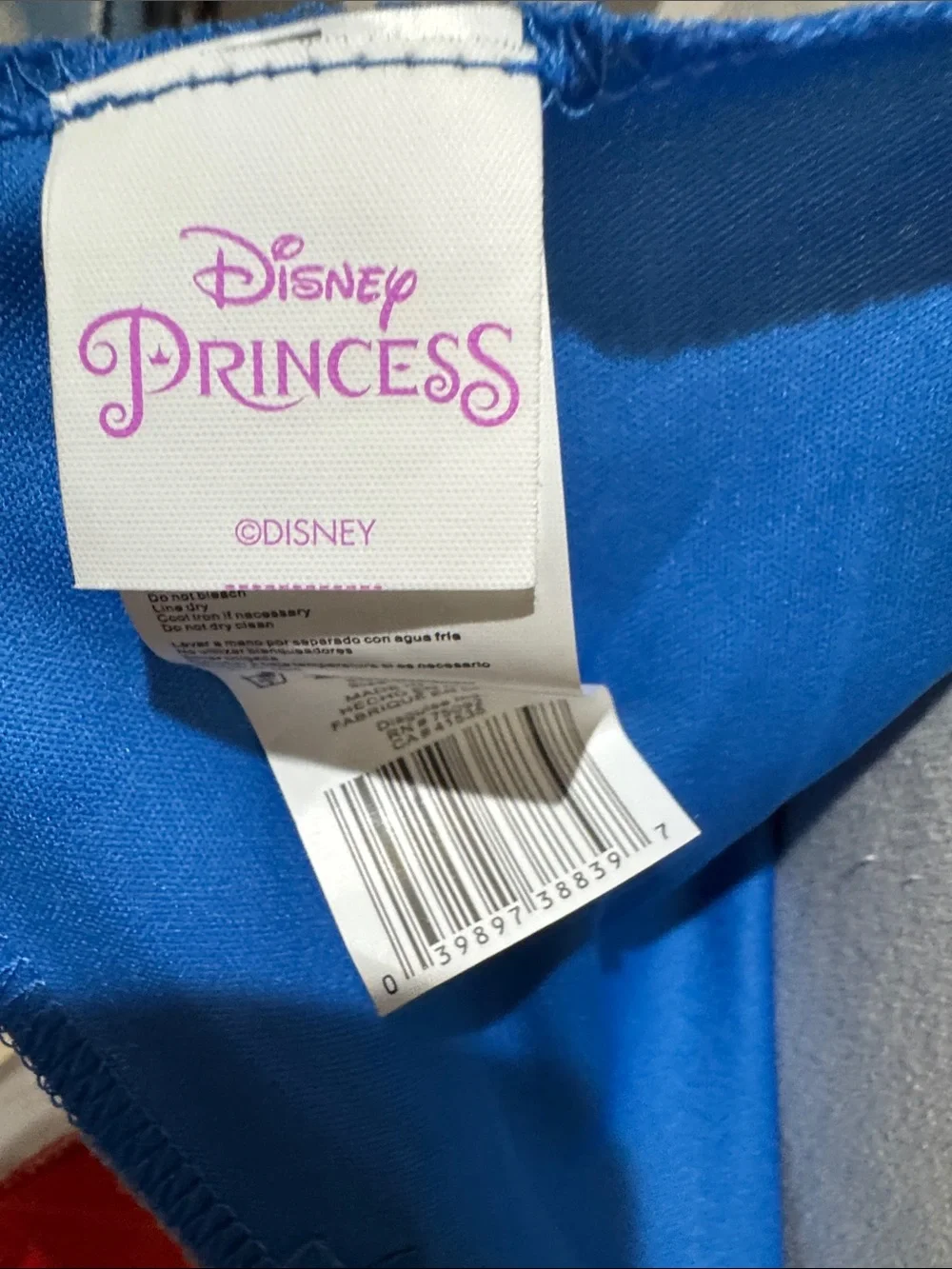 Classic Princess Snow White Kids Costume Dress in Blue, Yellow & Red
